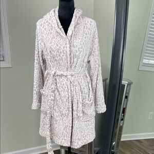 Honeydew Intimates Soft Animal Print Hooded Robe  Ladies Size S